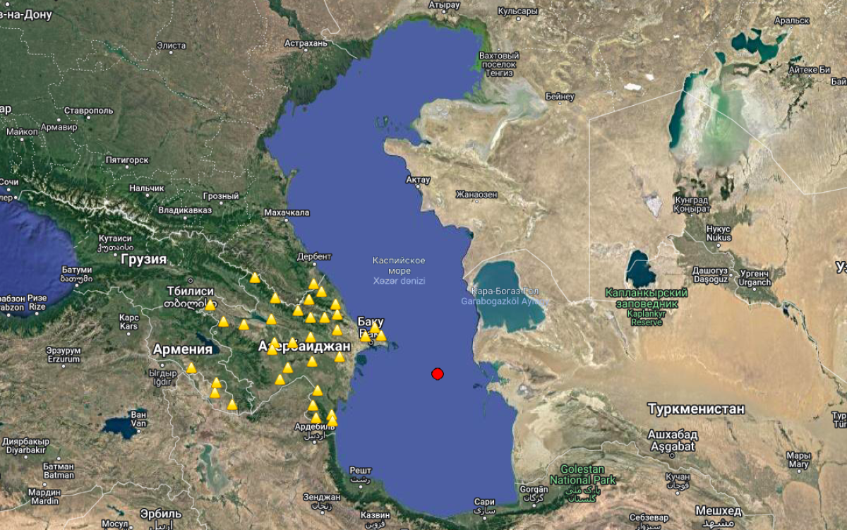 Каспий теңізінде жер сілкінді