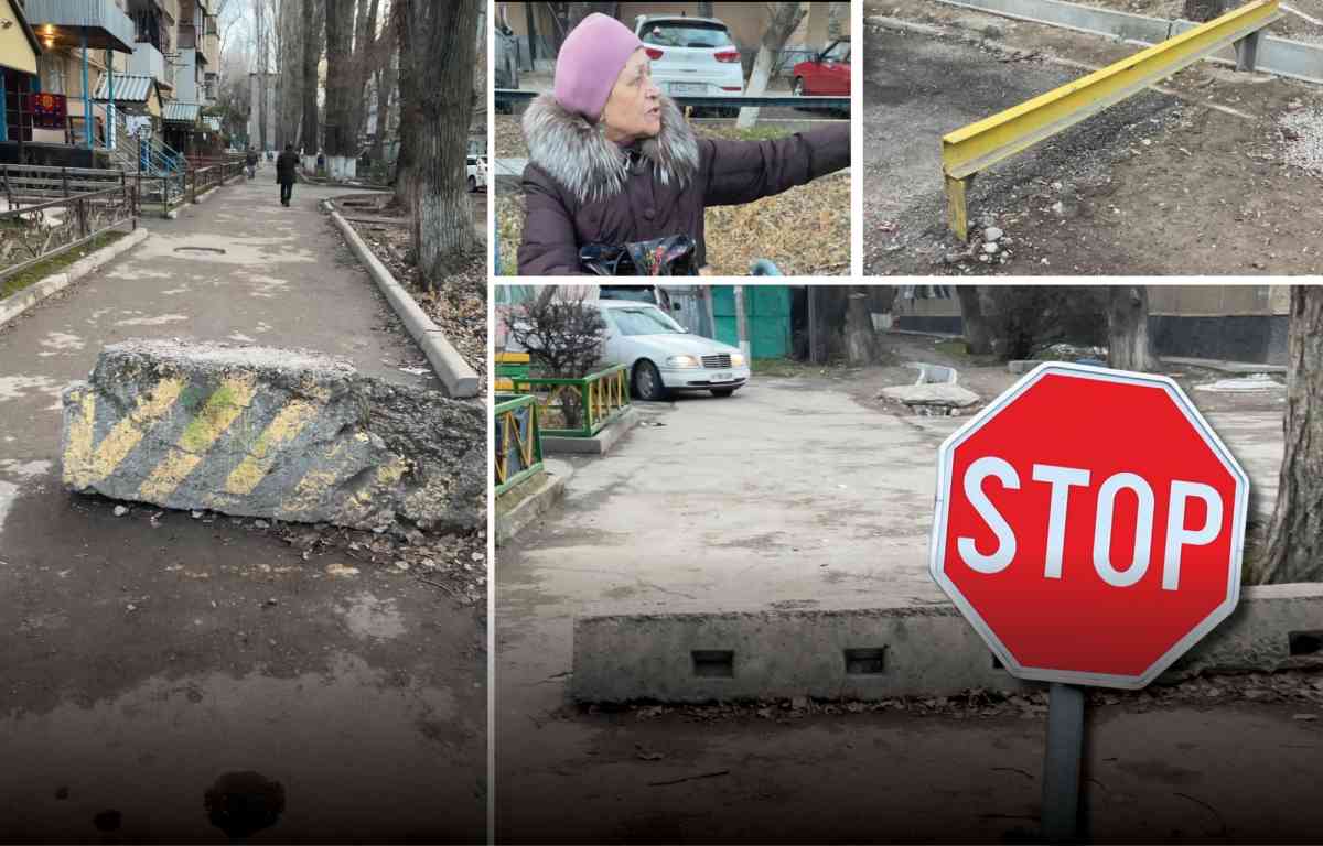 «Адам өміріне қауіпті»: көпқабатты тұрғын үйлердің алдына тас блоктар қою заңды ма?