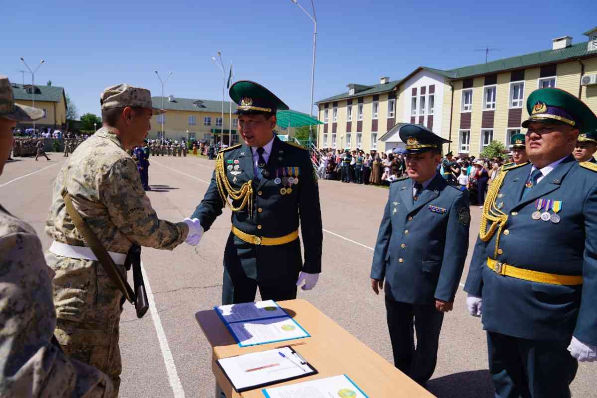Кордай ауданындағы шекара басқармасында сарбаздардың әскери ант қабылдау рәсімі өтті