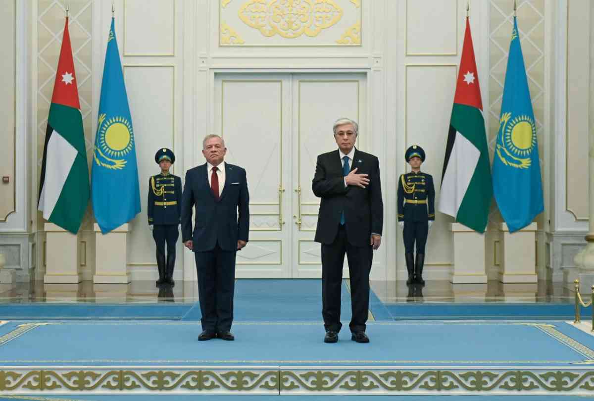 Қазақстанға ресми сапар: Ақордада Иордания Королін қарсы алу рәсімі өтті