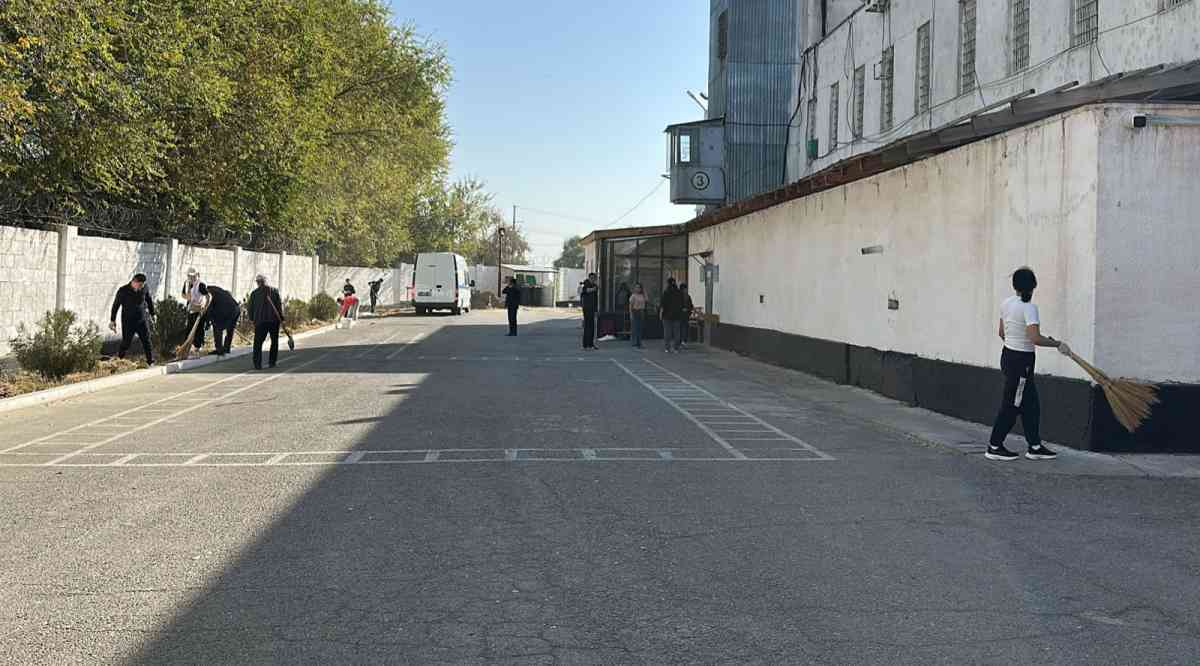 Жамбыл облысындағы №59 мекемесінде сенбілік өтті