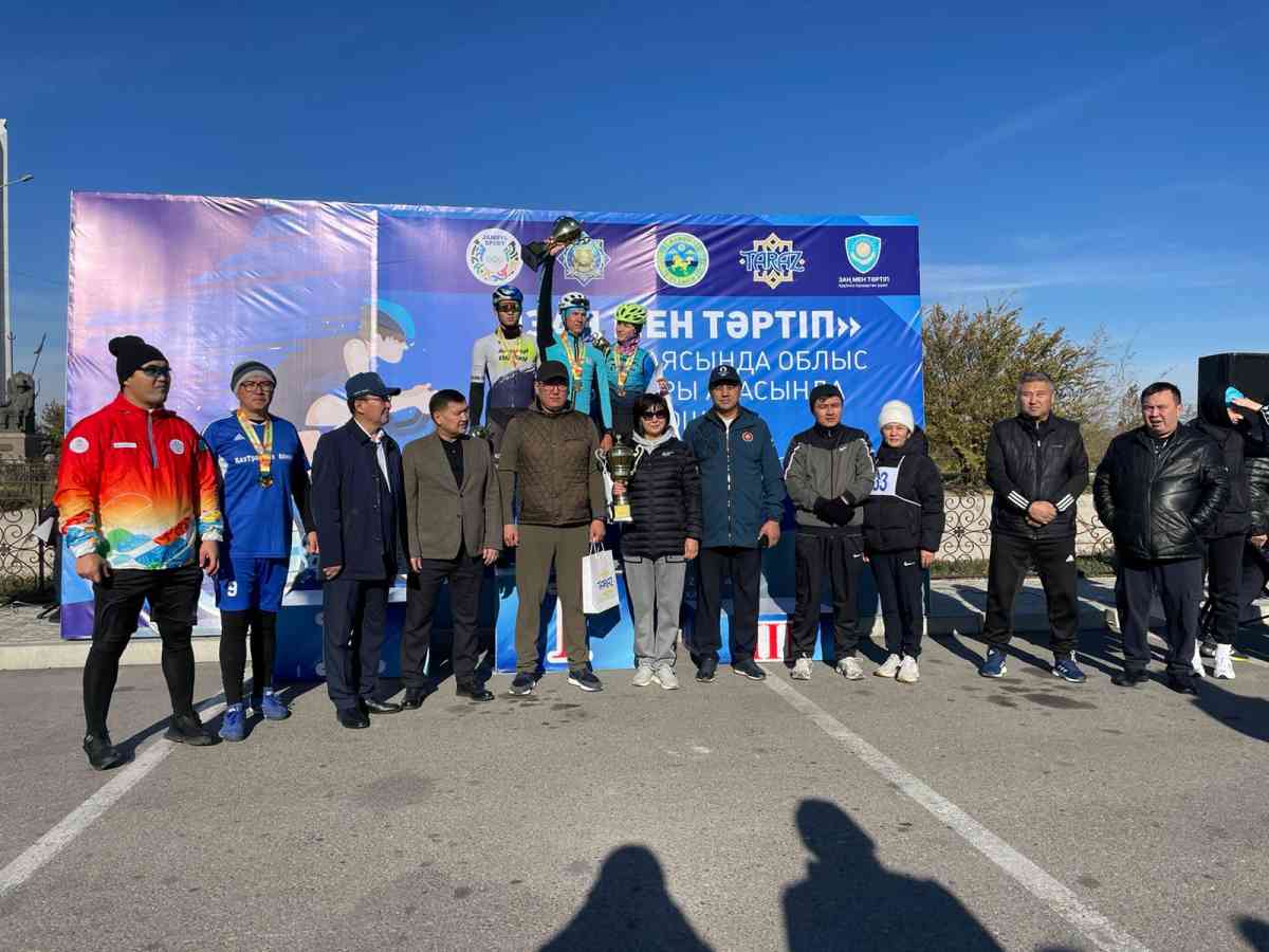 Таразда «Заң мен тәртіп» қағидаты аясында велошеру өтті