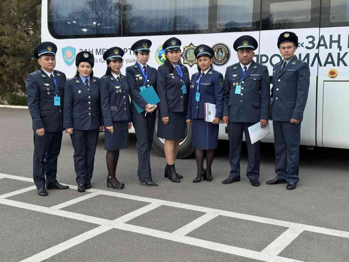 Жамбыл облысында алғаш рет «Заң мен тәртіп» керуені аудандарға жол тартты