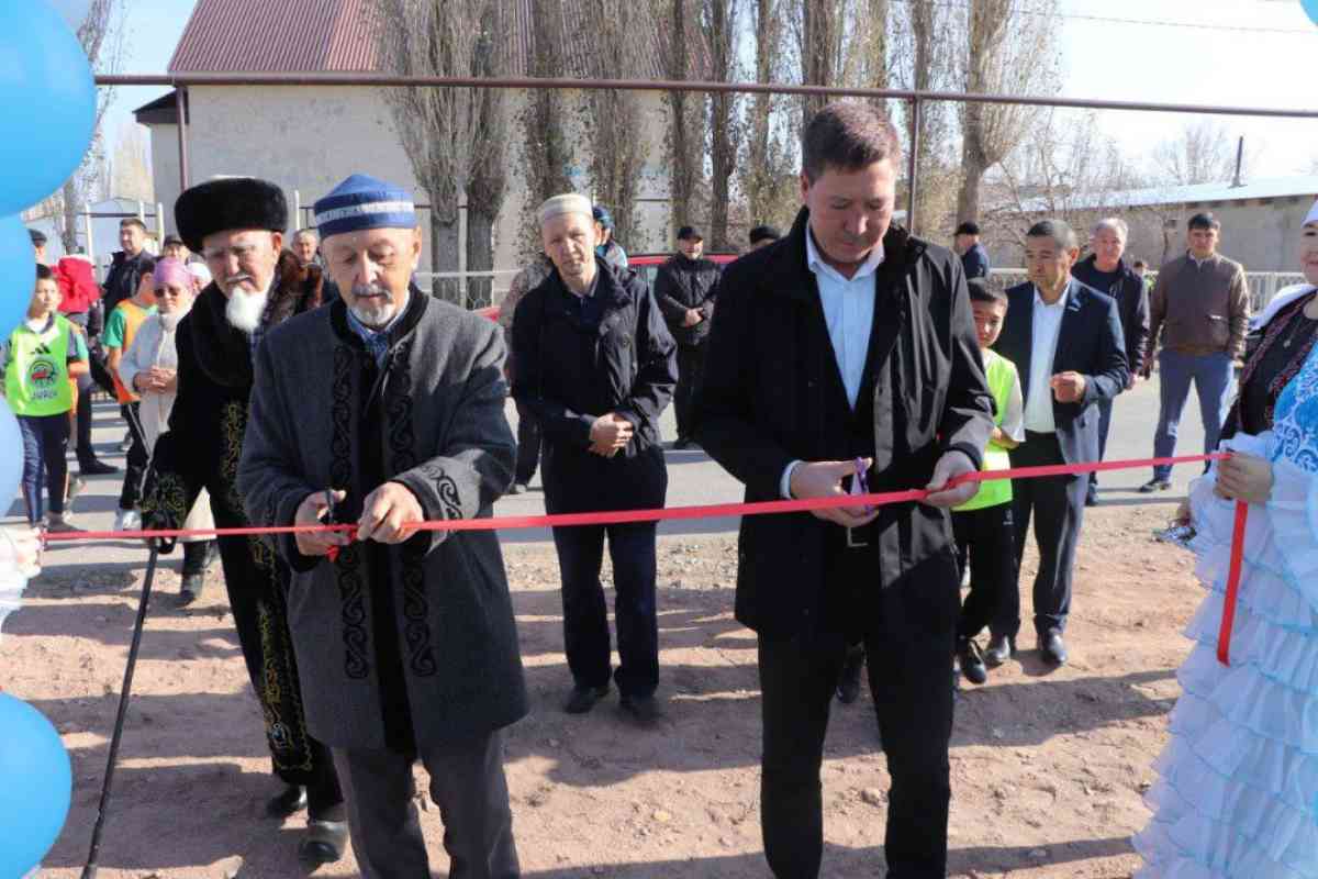 Жуалыда жаңа спорт және ойын алаңдары ашылды