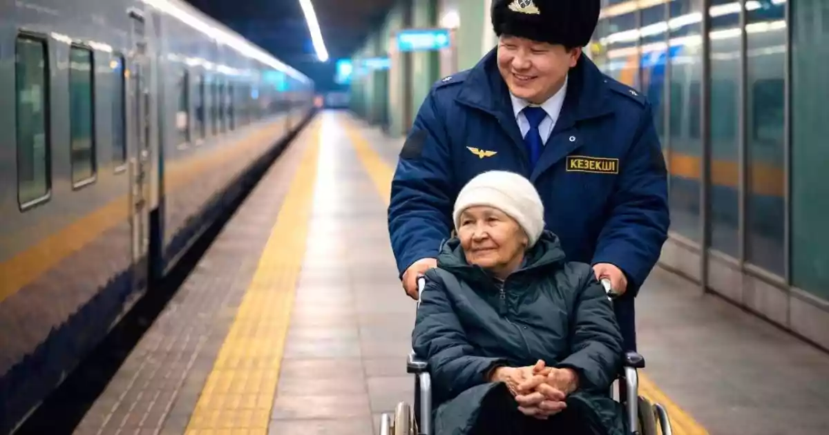 Вокзалдарда мүгедектігі бар жолаушыларға жаңа сүйемелдеу қызметі іске қосылды