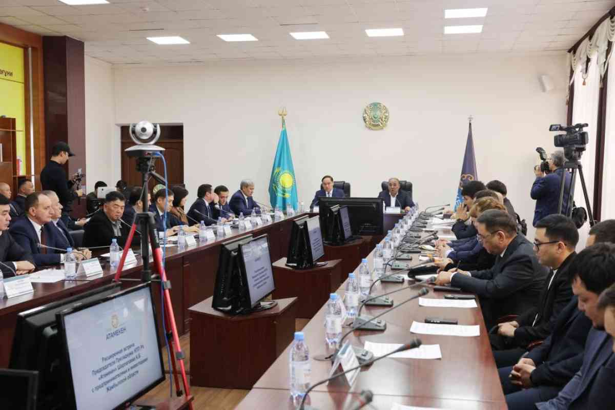 Жамбыл облысында инвестициялық ахуал мен бизнесті қолдау мәселелері талқыланды