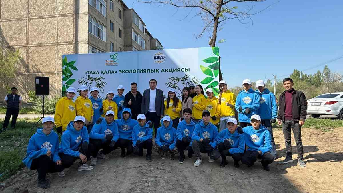 «Таза Қазақстан» акциясы: Жамбылда кең көлемді абаттандыру және көгалдандыру жұмыстары жүргізілуде