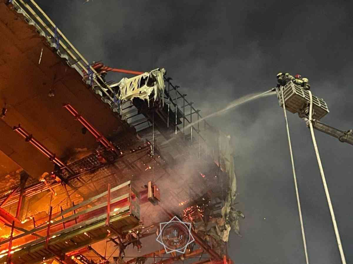 Павлодарда салынып жатқан көпірден тағы да өрт шықты