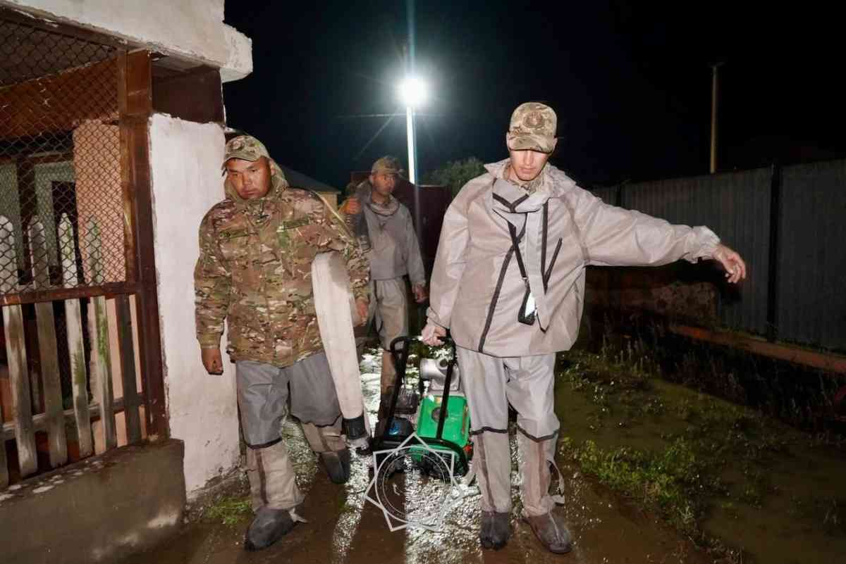 Кентауда нөсер жаңбыр жауып, су деңгейі 10–25 см-ге дейін көтерілді